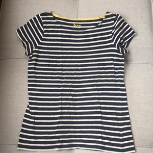 Navy and White stripe shirt Size 4